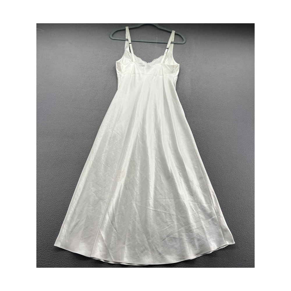 Jones New York Babydoll Nitie Women's S Ivory White Satin Lace Adjustable Strap - Picture 5 of 10